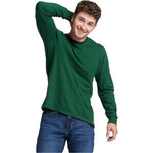 Men's Dri-Power Cotton Blend Long Sleeve Tees Moisture Wicking T Shirts
